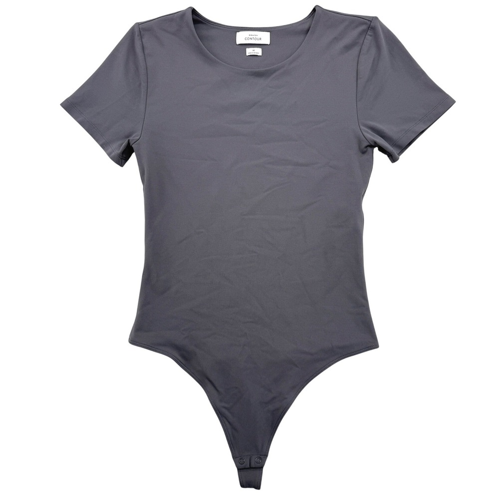 Aritzia Babaton Contour Essential Bodysuit Medium Grey Stretch Sculpting Thong
